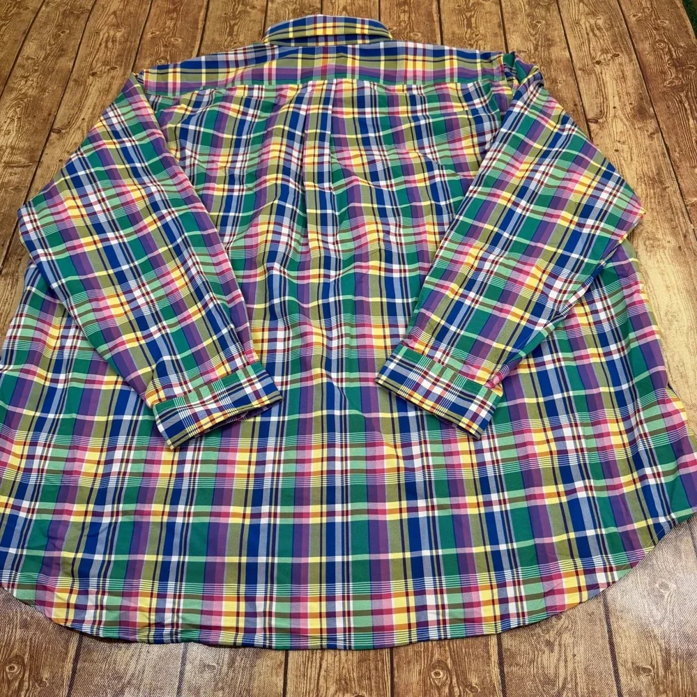 Polo Ralph Lauren Performance Shirt Mens 3XB Multicolor Plaid Classic Fit NWT
